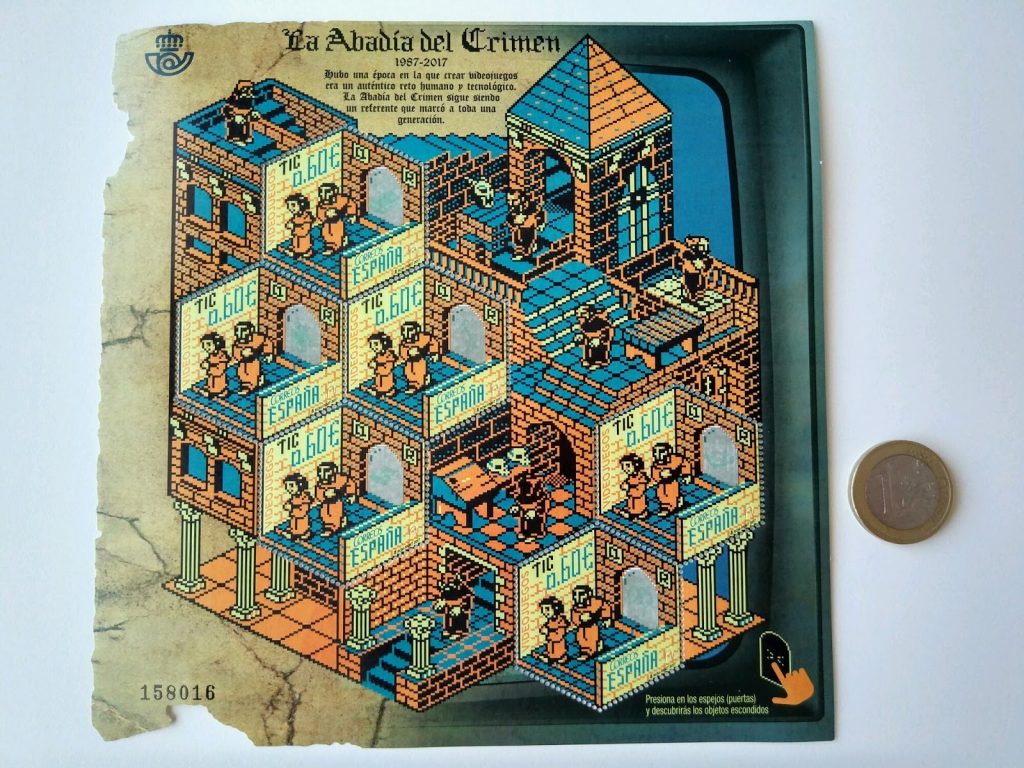 Sello de videojuegos de La abadia del crimen Sello de videojuegos de La abadia del crimen