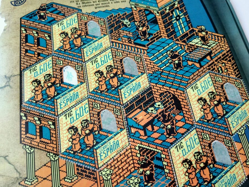 Sello de videojuegos de La abadia del crimen Sello de videojuegos de La abadia del crimen